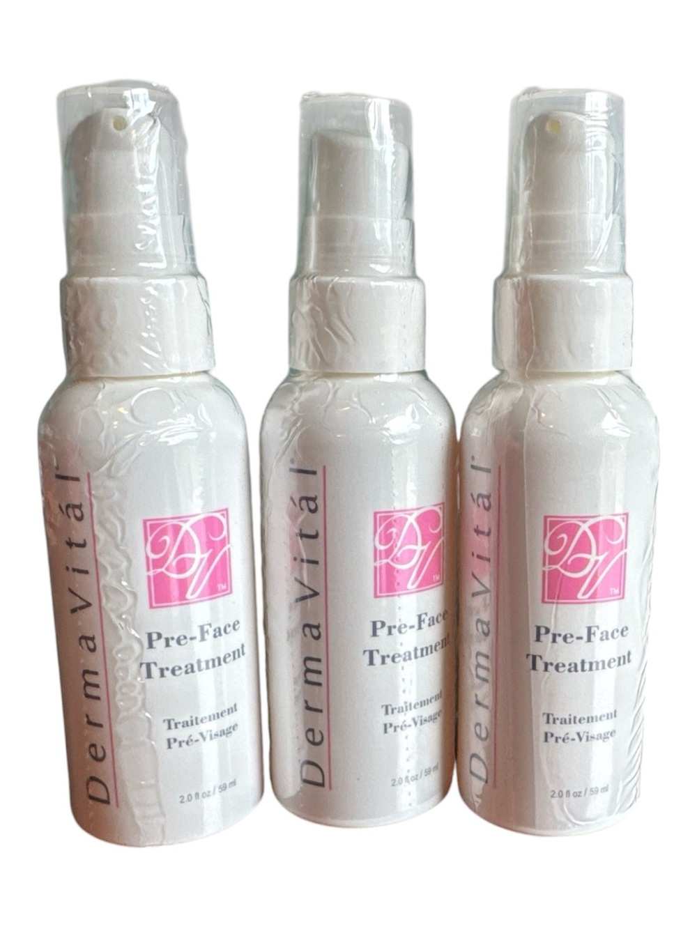 Dermavital Pre-Face Treatment Moisturizer Spray Pump Set of 3